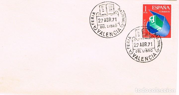 Sellos: A&Ntilde;O 1971, VALENCIA, feria nacional del libro - Foto 1