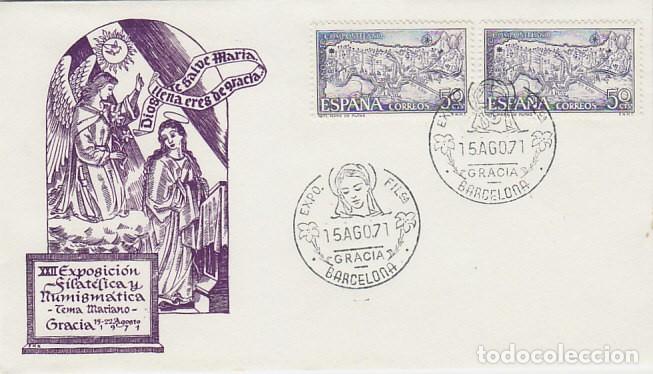 Sellos: A&Ntilde;O 1971, VIRGEN, EXPOSICION DE GRACIA, SOBRE DE ALFIL