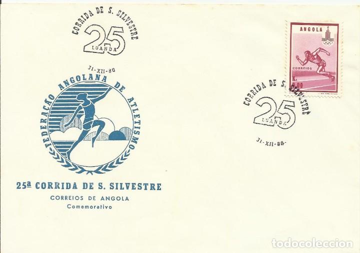 Briefmarken: 25a Corrida de Sant Silvestre. Correios de Angola. Federa&ccedil;ao Angolana de Atletismo. 31-12-1980.