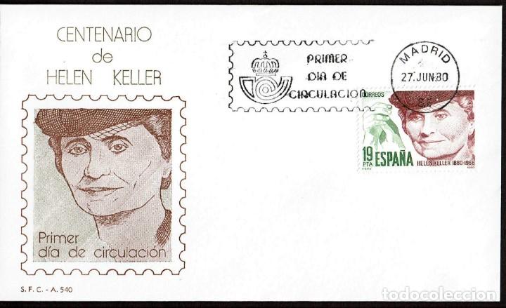 Sellos: SPD ESPA&Ntilde;A 1980 - CENTENARIO DE HELEN KELLER - Foto 1