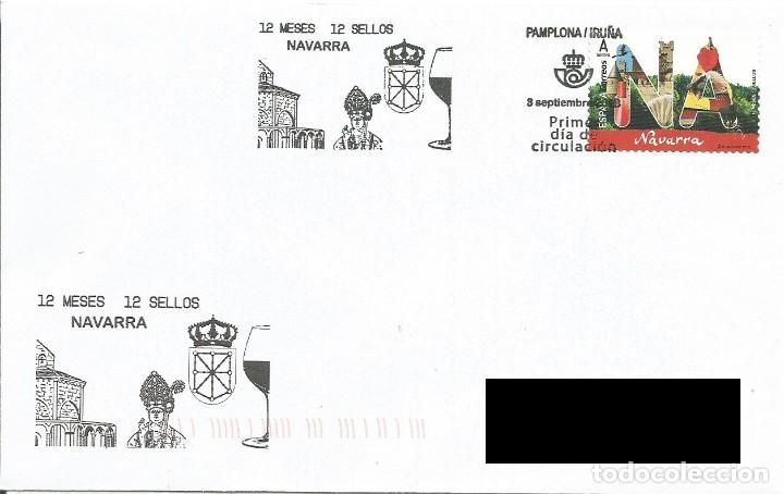 Sellos: ESPA&Ntilde;A. SOBRE PRIMER DIA. NAVARRA. 2018 - Foto 1