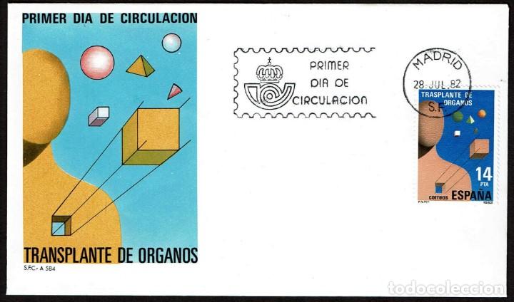 Sellos: SPD ESPA&Ntilde;A 1982 - TRANSPLANTE DE &Oacute;RGANOS - Foto 1