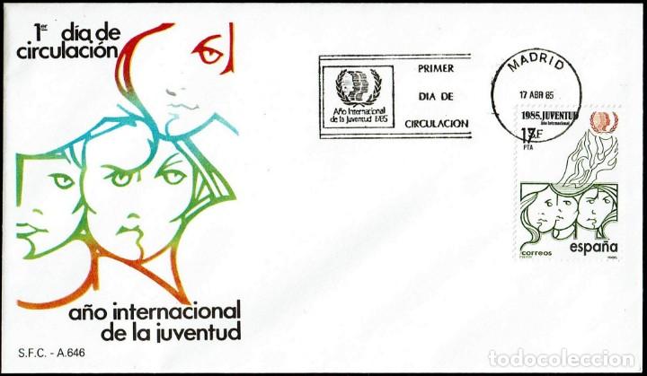 Sellos: SPD ESPA&Ntilde;A 1985 - A&Ntilde;O INTERNACIONAL DE LA JUVENTUD - Foto 1