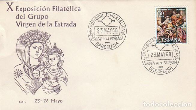 Sellos: A&ntilde;o 1968, Virgen de la estrada, EN SOBRE DE ALFIL - Foto 1