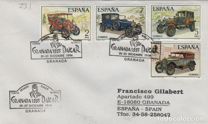 Sellos: 1994 GRANADA - PRIMER RALLY GRANADA DAKAR - SOBRE - Foto 1