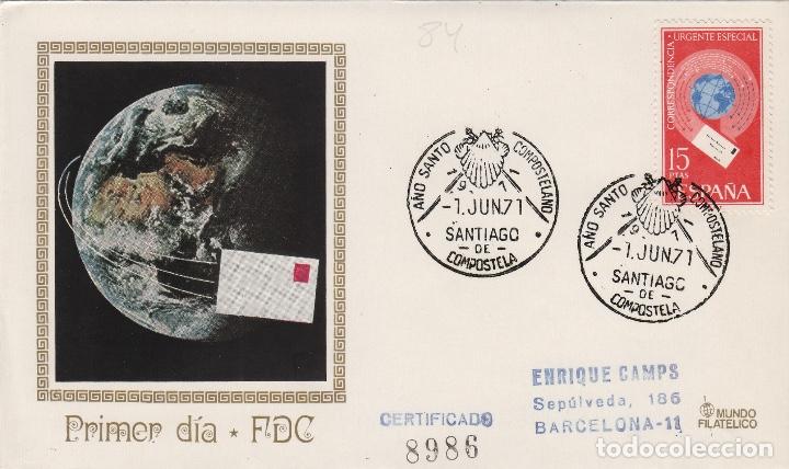 Stamps: 1971 SOBRE SPD PRIMER DIA ed 2042 ALEGOR&Iacute;AS - MAT A&Ntilde;O SANTO COMPOSTELANO 1 JUN