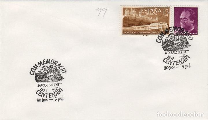 Sellos: 1993 IGUALADA CONMEMORACI&Oacute;N CENTENARIO FERROCARRIL . SOBRE - Foto 1