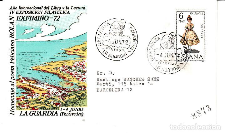 Sellos: MATASELLOS - EXPOS. FILATELICA EXFIMI&Ntilde;O 1972- LA GUARDIA - SOLICITE LOS MATASELLOS QUE LE FALTEN