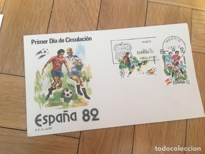 Sellos: R6438 SELLOS SOBRE PRIMER DIA DE CIRCULACION 1981 MUNDIAL CAMPEONATO DEL MUNDO ESPA&Ntilde;A FUTBOL 1982