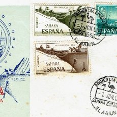 Sellos: SAHARA PRO-INFANCIA 1966-PRIMER DIA DE CIRCULACION 1-JUN-66. Lote 175536353