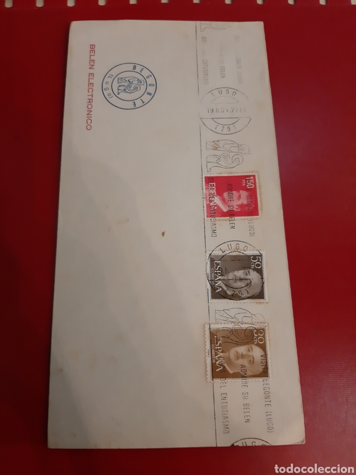 Sellos: Lugo 1977 Begonte rodillo Belen eletronico - Foto 1