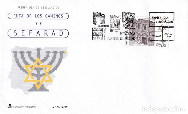 Selos: JUDERIA DE CACERES RUTA DE LOS CAMINOS DE SEFARAD 1997 (EDIFIL 3522) EN SPD DEL SERVICIO FILATELICO.