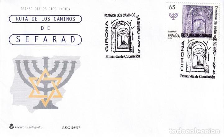 Selos: EL CALL GERONA RUTA DE LOS CAMINOS DE SEFARAD 1997 (EDIFIL 3523) SPD DEL SERVICIO FILATELICO GIRONA.
