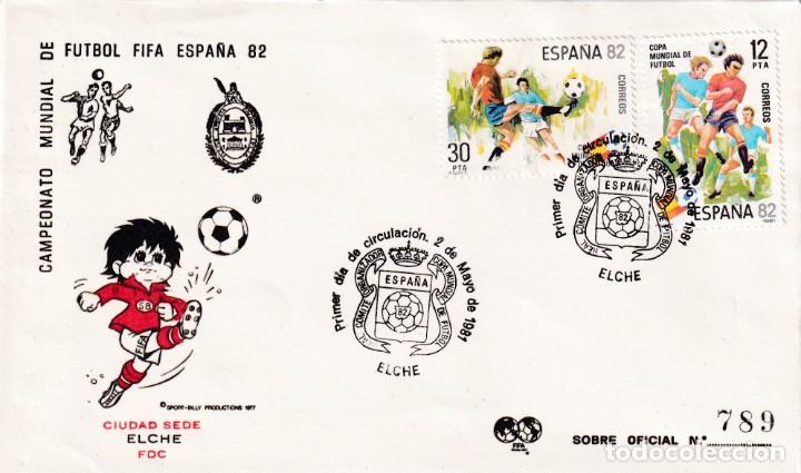 Francobolli: FUTBOL 1981 COPA MUNDIAL ESPA&Ntilde;A 82 (EDIFIL 2613/14) EN SPD OFICIAL FIFA CIUDAD SEDE MATASELLOS ELCHE