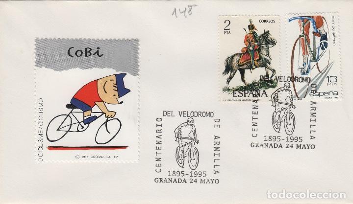Sellos: 1995- GRANADA , CENTENARIO DEL VELODROMO DE ARIMILLA .SOBRE - Foto 1