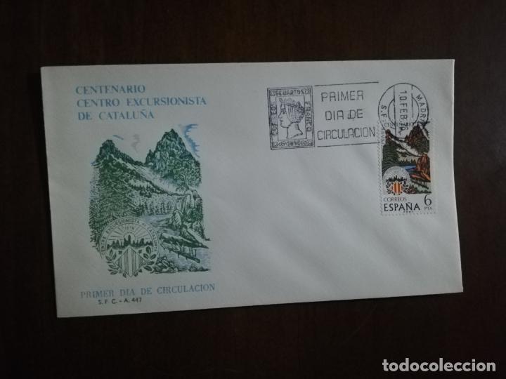 Sellos: SOBRE PRIMER DIA. CENTENARIO CENTRO EXCURSIONISTA DE CATALU&Ntilde;A. 1976. - Foto 1
