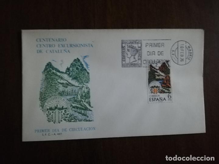 Sellos: SOBRE PRIMER DIA. CENTENARIO CENTRO EXCURSIONISTA DE CATALU&Ntilde;A. 1976. - Foto 1