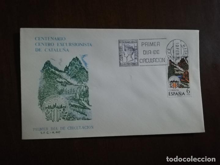 Sellos: SOBRE PRIMER DIA. CENTENARIO CENTRO EXCURSIONISTA DE CATALU&Ntilde;A. 1976. - Foto 1