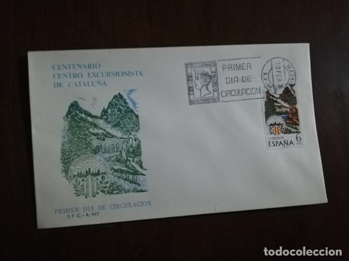 Sellos: SOBRE PRIMER DIA. CENTENARIO CENTRO EXCURSIONISTA DE CATALU&Ntilde;A. 1976. - Foto 1