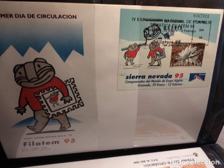 Sellos: FILATEM 95 SIERRA NEVADA 95 Campeonatos del Mundo de Esqu&iacute; Alpino.-1995