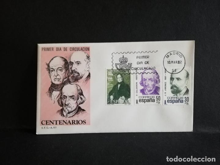 Sellos: SOBRE PRIMER DIA. CENTENARIOS. MADRID. 1982. - Foto 1