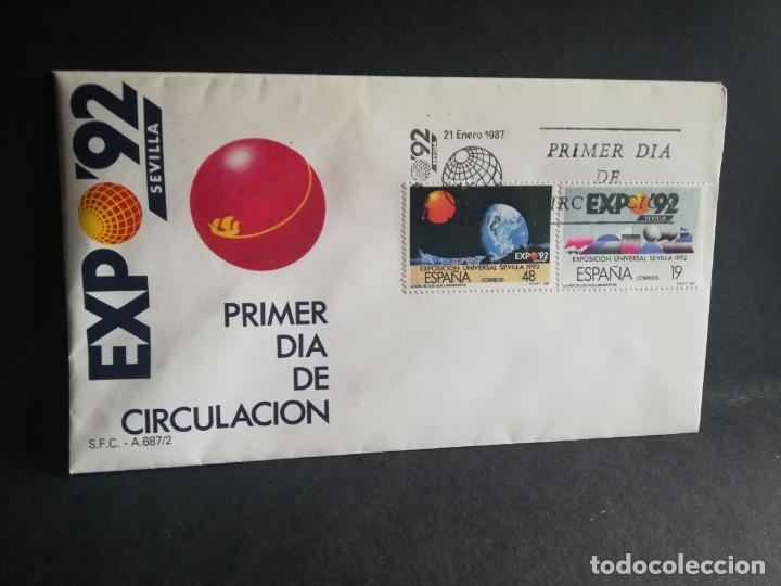 Sellos: SOBRE PRIMER DIA. EXPO&acute;92. SEVILLA. 1987. - Foto 1
