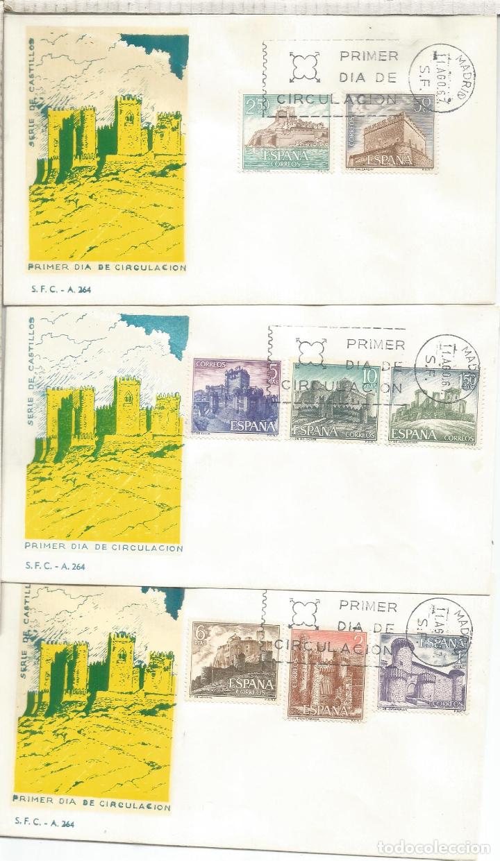 Sellos: ESPA&Ntilde;A SPD FDC X 3 CASTILLO CASTLE - Foto 1