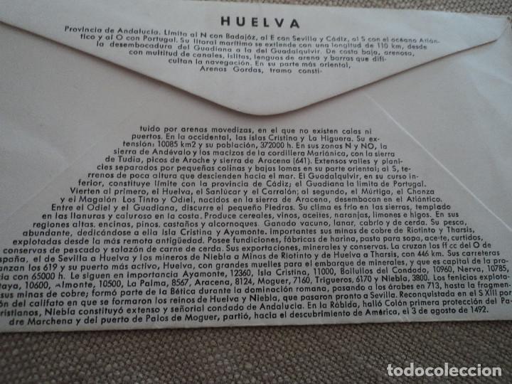 Sellos: sobre primer dia de huelva alfil - Foto 2