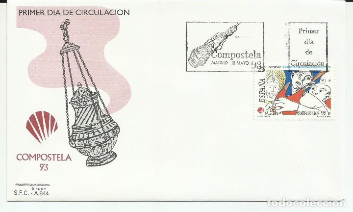 Sellos: Sobre Primer D&iacute;a de Circulaci&oacute;n. COMPOSTELA /1993 - Foto 1
