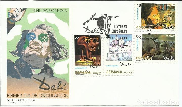 Sellos: 2 Sobres Primer D&iacute;a de Circulaci&oacute;n. DALI - 1994 - Foto 1