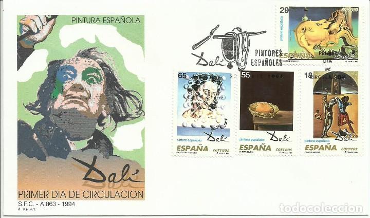 Sellos: 2 Sobres Primer D&iacute;a de Circulaci&oacute;n. DALI - 1994 - Foto 2
