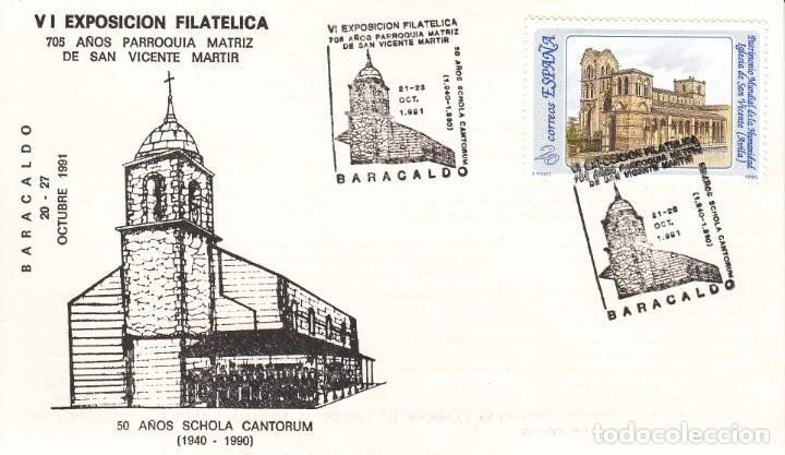 Stamps: SOBRE: 1991 BARACALDO.  VII CENTENARIO PARROQUIA DE SAN VICENTE MARTIR
