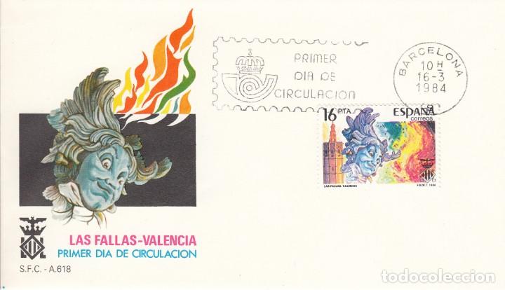 Sellos: SOBRE: 1984 BARCELONA. LAS FALLAS - VALENCIA - Foto 1