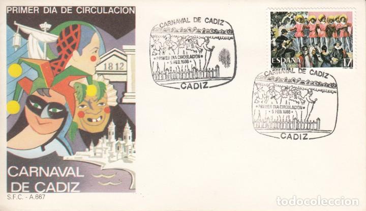 Sellos: SOBRE: 1986 CADIZ. CARNAVAL - Foto 1