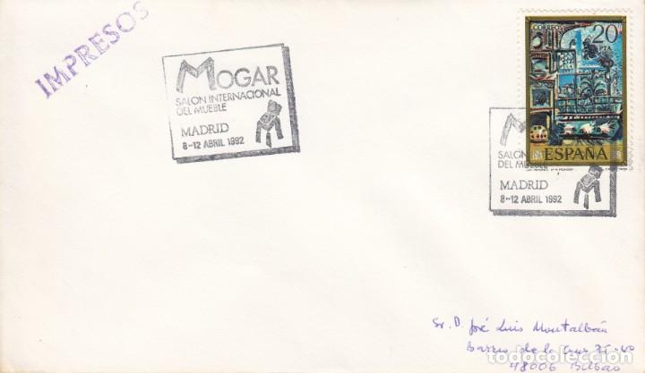 Sellos: SOBRE: 1992 MADRID. MOGAR - SALON INTERNANCIONAL DEL MUEBLE - Foto 1