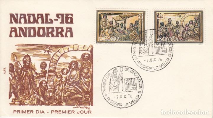 Sellos: SOBRE: 1976 ANDORRA. NADAL 1976 - Foto 1