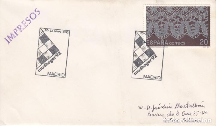 Sellos: SOBRE: 1992 MADRID. MODHOGAR - 92 - Foto 1