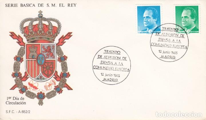 Sellos: SOBRE: 1985 MADRID. TRATADO DE ADHESION DE ESPA&Ntilde;A A LA CEE - Foto 1
