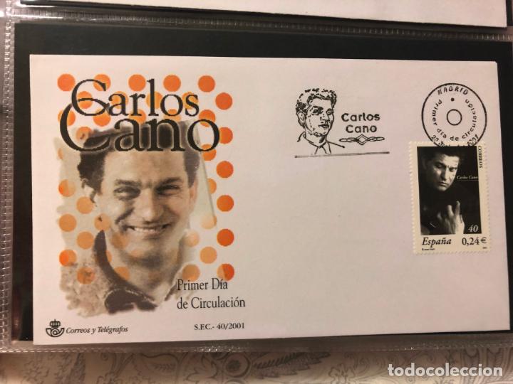 Sellos: SPD. SOBRE PRIMER DIA CIRCULACION, CARLOS CANO. A&Ntilde;O 2001 - Foto 1