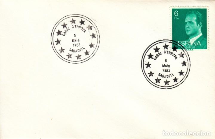 Sellos: SOBRE: 1983 SABADELL. CASAL D&acute;EUROPA - Foto 1