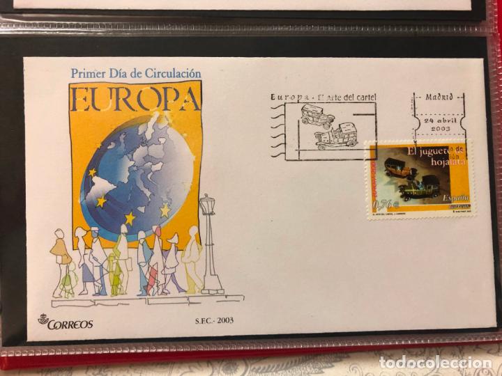 Selos: SPD SOBRE PRIMER DIA DE CIRCULACI&Oacute;N SFC 2003 EUROPA EL ARTE DEL CARTEL