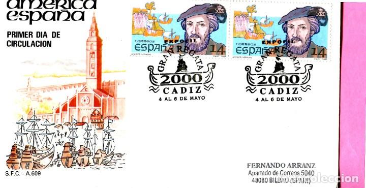 Sellos: OBRE CON MATASELLOS DE CADIZ. 2000. EXPOFIL GRAN REGATA 2000. - Foto 1
