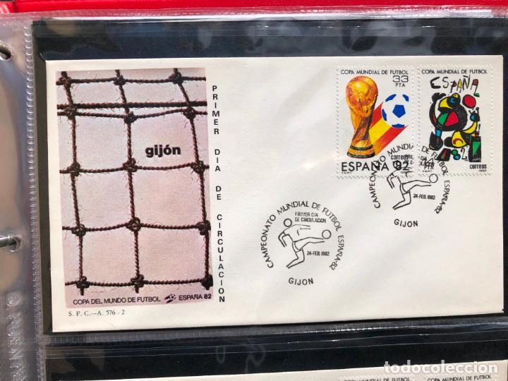 Sellos: SPD SOBRE PRIMER DIA DE CIRCULACION SFC 1982, GIJON, CAMPEONATO MUNDIAL DE FUTBOL ESPA&Ntilde;A 82