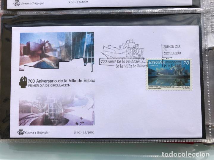 Sellos: SPD SOBRE PRIMER DIA DE CIRCULACION SFC 2000, 700 ANIVERSARIO DE LA VILLA DE BILBAO