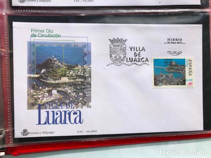 Sellos: SPD SOBRE PRIMER DIA DE CIRCULACION, SFC 2001, VILLA DE LUARCA, ASTURIAS