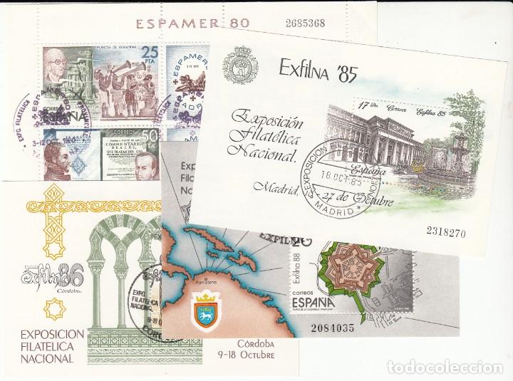 Sellos: LOTE DE 4 MATASELLOS DE HB CON EL MATASELLOS DE LA EXPOSICI&Oacute;N VER DESCRIPCI&Oacute;N- exfilna