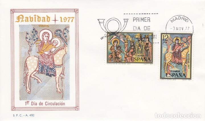 Sellos: SOBRE: 1977 MADRID. NAVIDAD - Foto 1