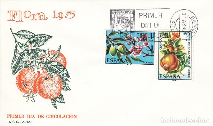 Sellos: SOBRE: 1975 MADRID. FLORA - Foto 1