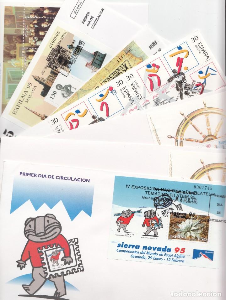 Sellos: SPD - SOBRES PRIMER DIA ESPA&Ntilde;A - A&Ntilde;O 1995 COMPLETO - Foto 2