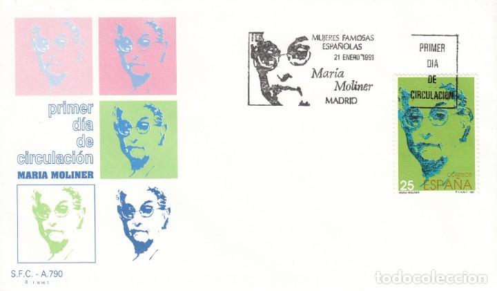 Sellos: SOBRE: 1992 MADRID. MARIA MOLINER - Foto 1